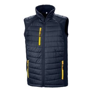 Result Unisex Adult Compass Softshell Gilet / Navy/Yellow